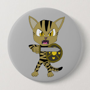 Chibi Warrior Cat Button