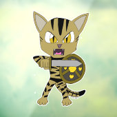 Chibi Warrior Cat Fensteraufkleber (Blatt 3)