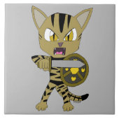 Chibi Warrior Cat Fliese (Vorderseite)