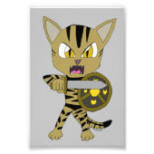 Chibi Warrior Cat Fotodruck (Vorne)