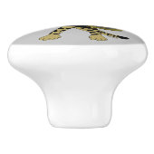 Chibi Warrior Cat Keramikknauf (Seitenansicht)