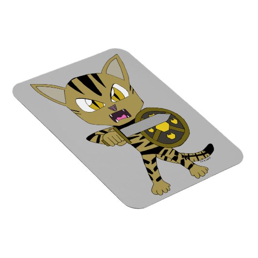 Chibi Warrior Cat Magnet (Rechte Seite)