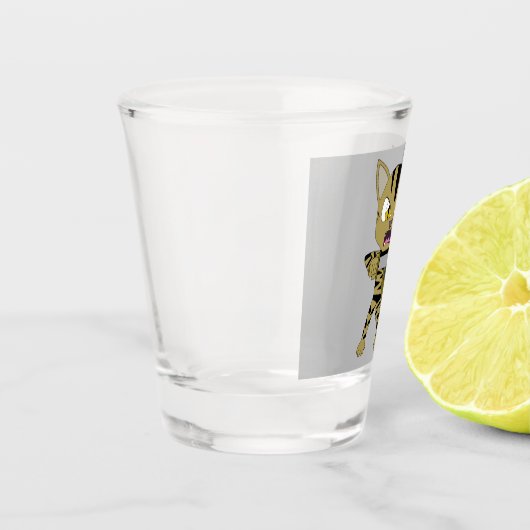 Chibi Warrior Cat Schnapsglas (Links)