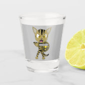 Chibi Warrior Cat Schnapsglas (Vorderseite)