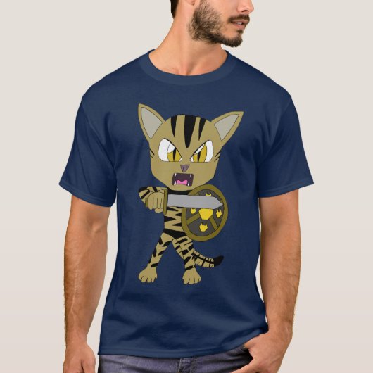 Chibi Warrior Cat T-Shirt (Vorderseite)