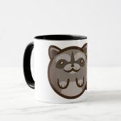 Chibi Waschbär Tasse (Vorderseite Links)