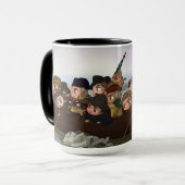 Chibi-Washington kreuzt das Delaware Tasse (Vorderseite Links)