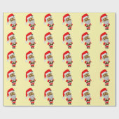 Chibi Weihnachtsmann Geschenkpapier (Flach)