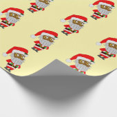 Chibi Weihnachtsmann Geschenkpapier (Ecke)