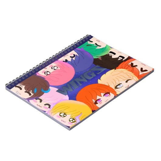 Chibi Wingz Spiral Foto Notebook Notizblock (Linke Seite)