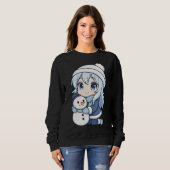 Chibi-Winter-Mädchen-Sweatshirt – Süßer Anime-Schn Sweatshirt (Vorne ganz)
