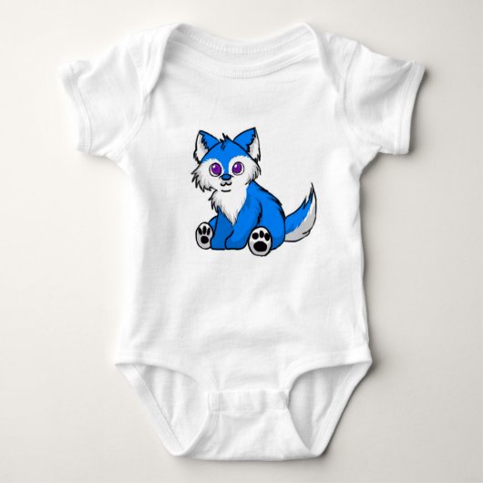 Chibi Wolf Onsie Baby Strampler (Vorderseite)