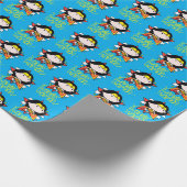 Chibi Wonder Frau fliegt mit Lasso Geschenkpapier (Ecke)