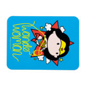 Chibi Wonder Frau fliegt mit Lasso Magnet (Horizontal)
