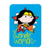 Chibi Wonder Frau fliegt mit Lasso Magnet (Vertikal)