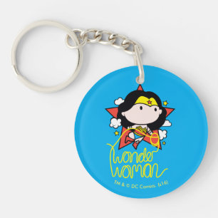 Chibi Wonder Frau fliegt mit Lasso Schlüsselanhänger