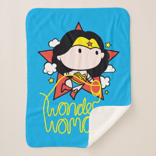 Chibi Wonder Frau fliegt mit Lasso Sherpadecke (Vorderseite)