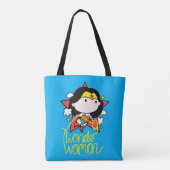 Chibi Wonder Frau fliegt mit Lasso Tasche (Rückseite)