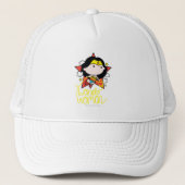 Chibi Wonder Frau fliegt mit Lasso Truckerkappe (Vorderseite)