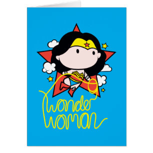 Chibi Wonder Woman fliegt mit Lasso
