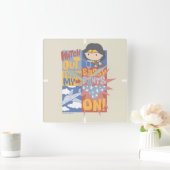 Chibi Wonder Woman | I Have My Sassy Pants On! Quadratische Wanduhr (Zuhause)