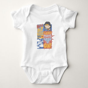 Chibi Wonder Woman Ich habe meine freche Hose an Baby Strampler