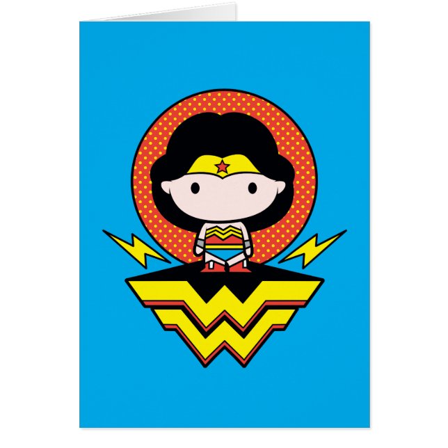 Chibi Wonder Woman mit Polka Docks und Logo (Vorne)