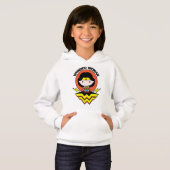 Chibi Wonder Woman mit Polka Docks und Logo Hoodie (Vorne ganz)