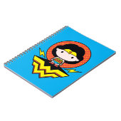 Chibi Wonder Woman mit Polka Docks und Logo Notizblock (Linke Seite)