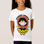 Chibi Wonder Woman mit Polka Docks und Logo T-Shirt (Vorderseite)