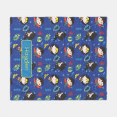 Chibi Wonder Woman, Superman, and Batman Pattern Fleecedecke (Vorderseite (Horizontal))