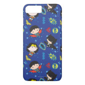 Chibi Wonder Woman, Superman und Batman Pattern Case-Mate iPhone Hülle (Rückseite)