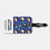 Chibi Wonder Woman, Superman und Batman Pattern Gepäckanhänger (Rückseite horizontal)