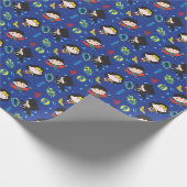Chibi Wonder Woman, Superman und Batman Pattern Geschenkpapier (Ecke)