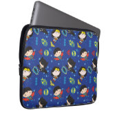 Chibi Wonder Woman, Superman und Batman Pattern Laptopschutzhülle (Vorne Rechts)