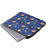 Chibi Wonder Woman, Superman und Batman Pattern Laptopschutzhülle (Vorne Knopf)