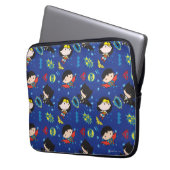 Chibi Wonder Woman, Superman und Batman Pattern Laptopschutzhülle (Vorderseite Links)