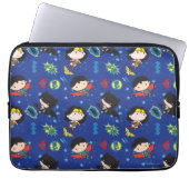Chibi Wonder Woman, Superman und Batman Pattern Laptopschutzhülle (Vorderseite)