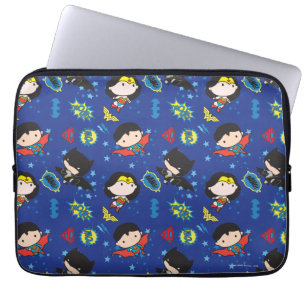 Chibi Wonder Woman, Superman und Batman Pattern Laptopschutzhülle