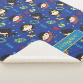 Chibi Wonder Woman, Superman und Batman Pattern Sherpadecke (3/4)