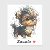 Chibi Yorkshire Terrier Aufkleber (Blatt)