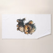 Chibi Yorkshire Terrier Badehandtuch (Badehandtuch)