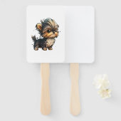 Chibi Yorkshire Terrier Fächer (Vorne und Hinten)