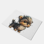 Chibi Yorkshire Terrier Fußmatte (Schrägansicht)