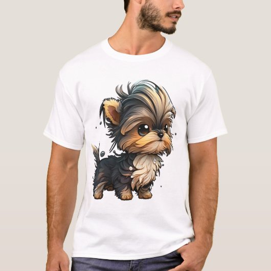 Chibi Yorkshire Terrier T-Shirt (Vorderseite)