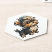 Chibi Yorkshire Terrier Untersetzer (angewinkelt)