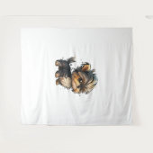 Chibi Yorkshire Terrier Wandteppich (Vorderseite (Horizontal))