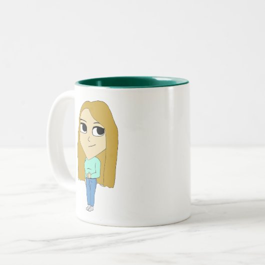 Chibi Zweifarbige Tasse (Vorderseite Links)