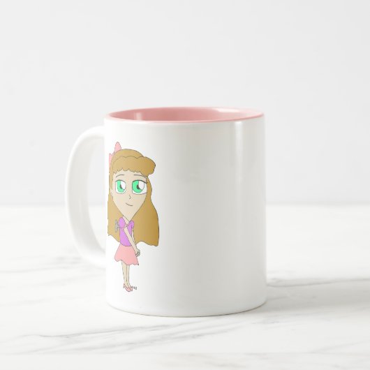 Chibi Zweifarbige Tasse (Vorderseite Links)