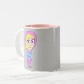 Chibi Zweifarbige Tasse (Vorderseite Links)